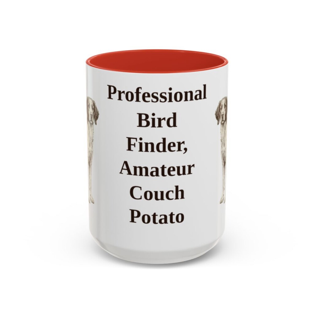 15oz-brittany-mug-humor-red 15oz Funny Brittany Mug, Red, front view