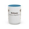 15oz Brittany Latin Mug, Light Blue, front view