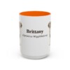 15oz Brittany Latin Mug, Orange, front view