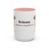 15oz Brittany Latin Mug, Pink, front view