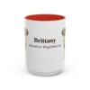 15oz Brittany Latin Mug, Red, front view