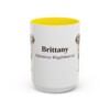 15oz Brittany Latin Mug, Yellow, front view