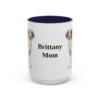 15oz Brittany Dog Mom Mug, Navy, front view