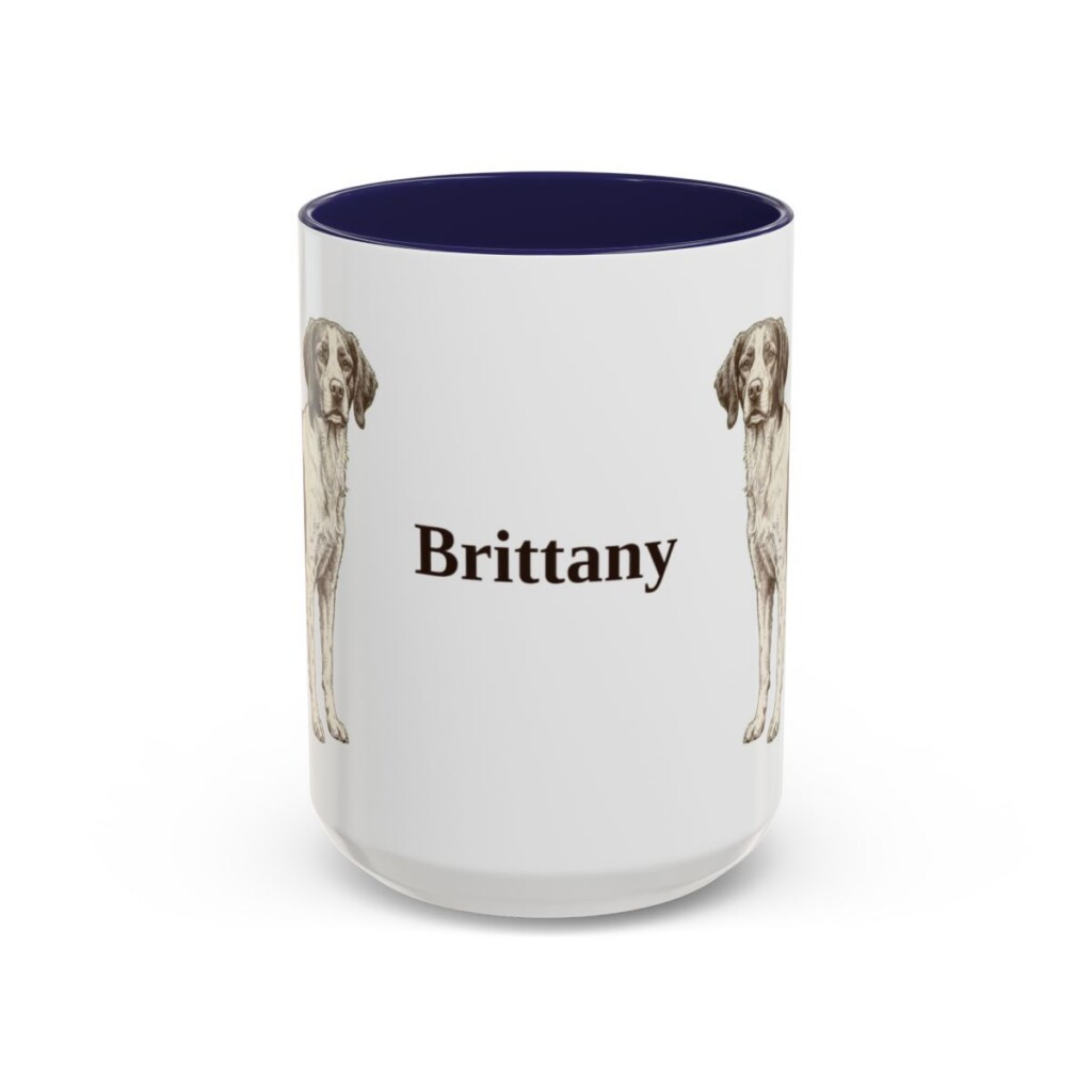 15oz Brittany Mug, Navy, front view
