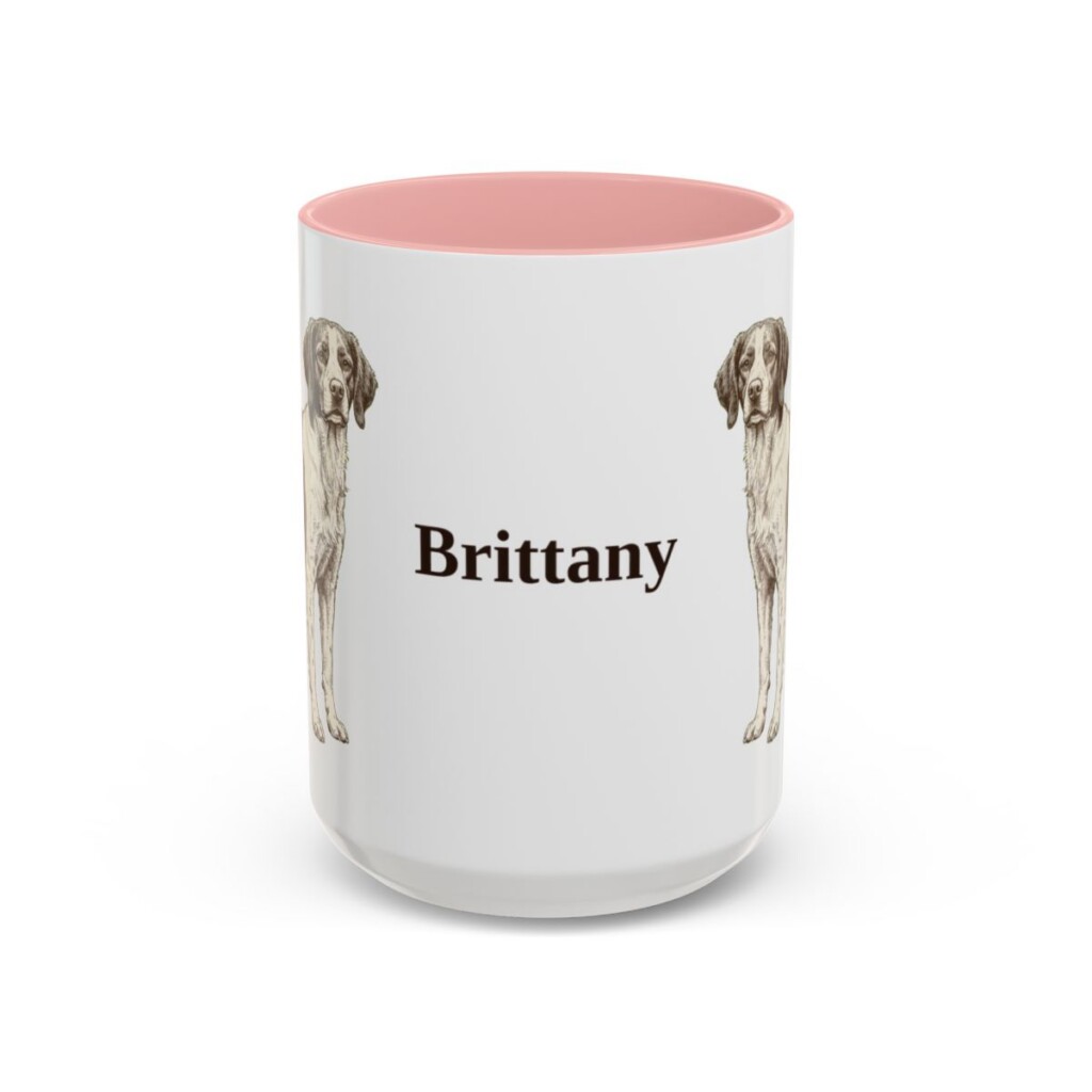 15oz Brittany Mug, Pink, front view