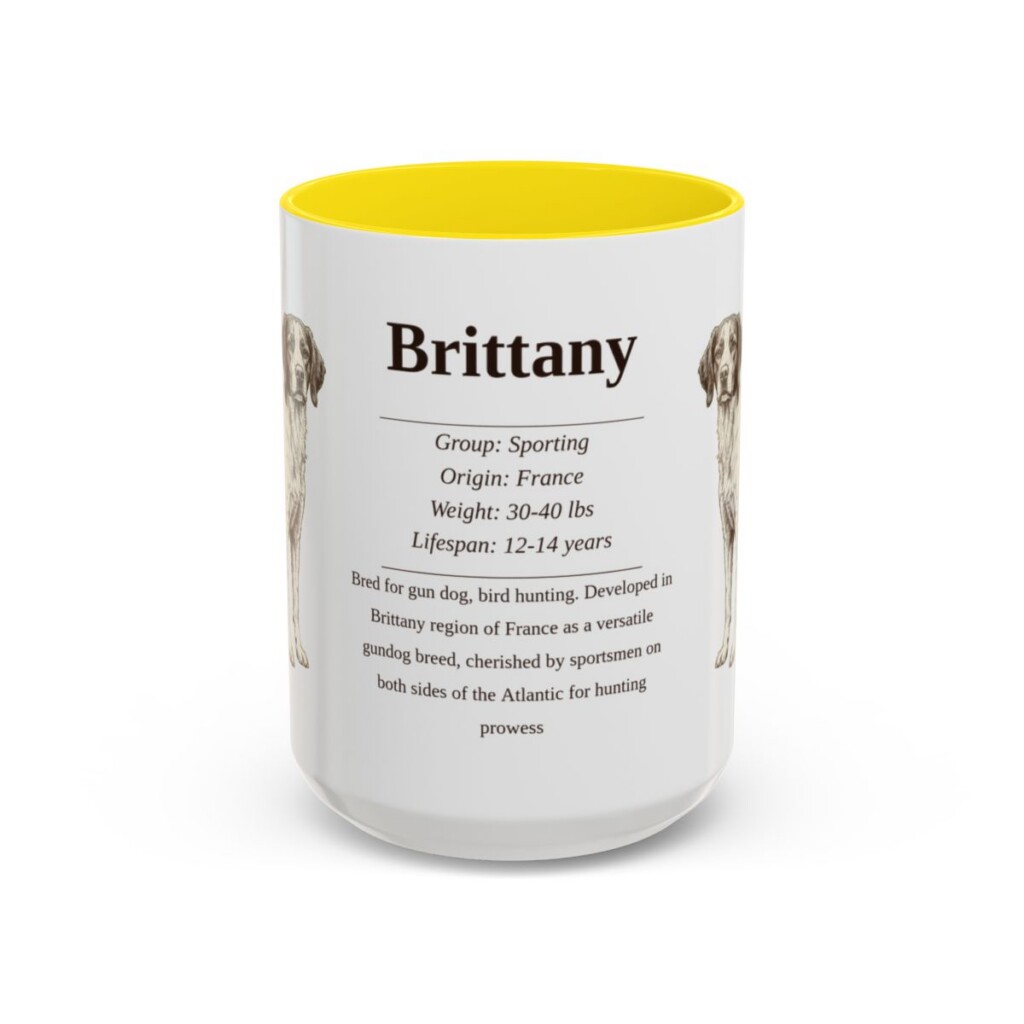 15oz brittany mug, Yellow