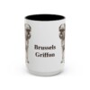 15oz Brussels Griffon Mug, Black, front view