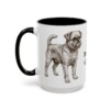 15oz Brussels Griffon Mug, Black, left side view