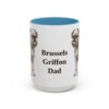 15oz Brussels Griffon Dog Dad Mug, Light Blue, front view