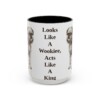 15oz Funny Brussels Griffon Mug, Black, front view