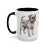 15oz Funny Brussels Griffon Mug, Black, left side view