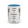 15oz Funny Brussels Griffon Mug, Light Blue, front view