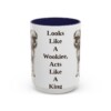 15oz Funny Brussels Griffon Mug, Navy, front view