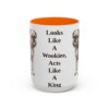 15oz Funny Brussels Griffon Mug, Orange, front view
