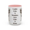 15oz Funny Brussels Griffon Mug, Pink, front view