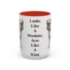 15oz Funny Brussels Griffon Mug, Red, front view