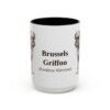 15oz Brussels Griffon Latin Mug, Black, front view