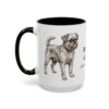 15oz Brussels Griffon Latin Mug, Black, left side view