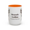 15oz Brussels Griffon Latin Mug, Orange, front view