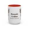 15oz Brussels Griffon Latin Mug, Red, front view