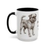 15oz Brussels Griffon Dog Mom Mug, Black, left side view