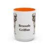 15oz Brussels Griffon Mug, Orange, front view
