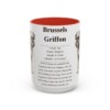 15oz Brussels Griffon Mug, Red, front view