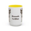 15oz Brussels Griffon Mug, Yellow, front view