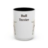 15oz Bull Terrier Mug, Black, front view