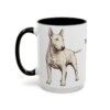 15oz Bull Terrier Mug, Black, left side view