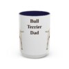 15oz Bull Terrier Dog Dad Mug, Navy, front view
