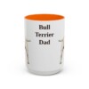 15oz Bull Terrier Dog Dad Mug, Orange, front view