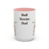 15oz Bull Terrier Dog Dad Mug, Pink, front view
