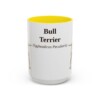15oz-bull-terrier-mug-latin-yellow 15oz Bull Terrier Latin Mug, Yellow, front view