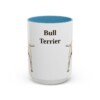 15oz Bull Terrier Mug, Light Blue, front view