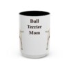 15oz Bull Terrier Dog Mom Mug, Black, front view