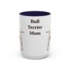 15oz Bull Terrier Dog Mom Mug, Navy, front view