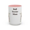 15oz Bull Terrier Dog Mom Mug, Pink, front view