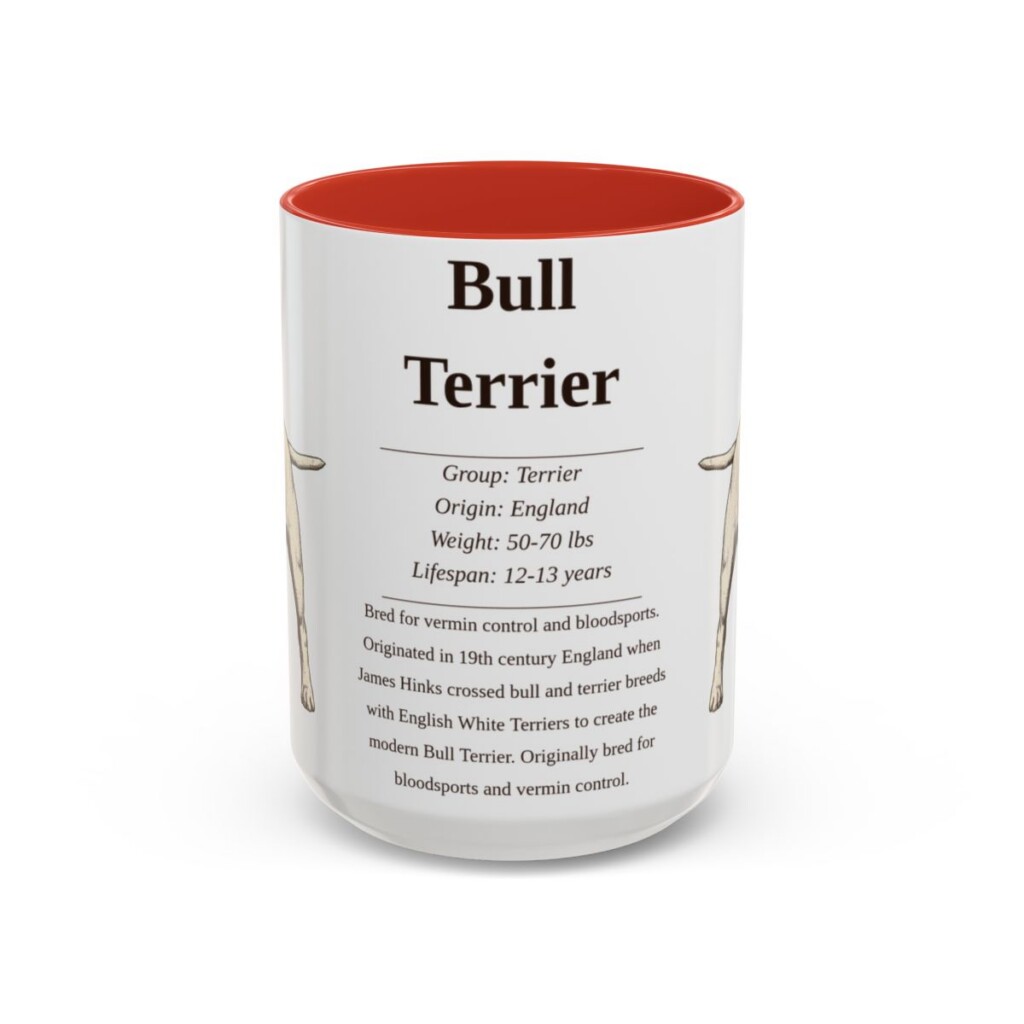 15oz-bull-terrier-mug-writeup-red 15oz Bull Terrier Mug, Red, front view