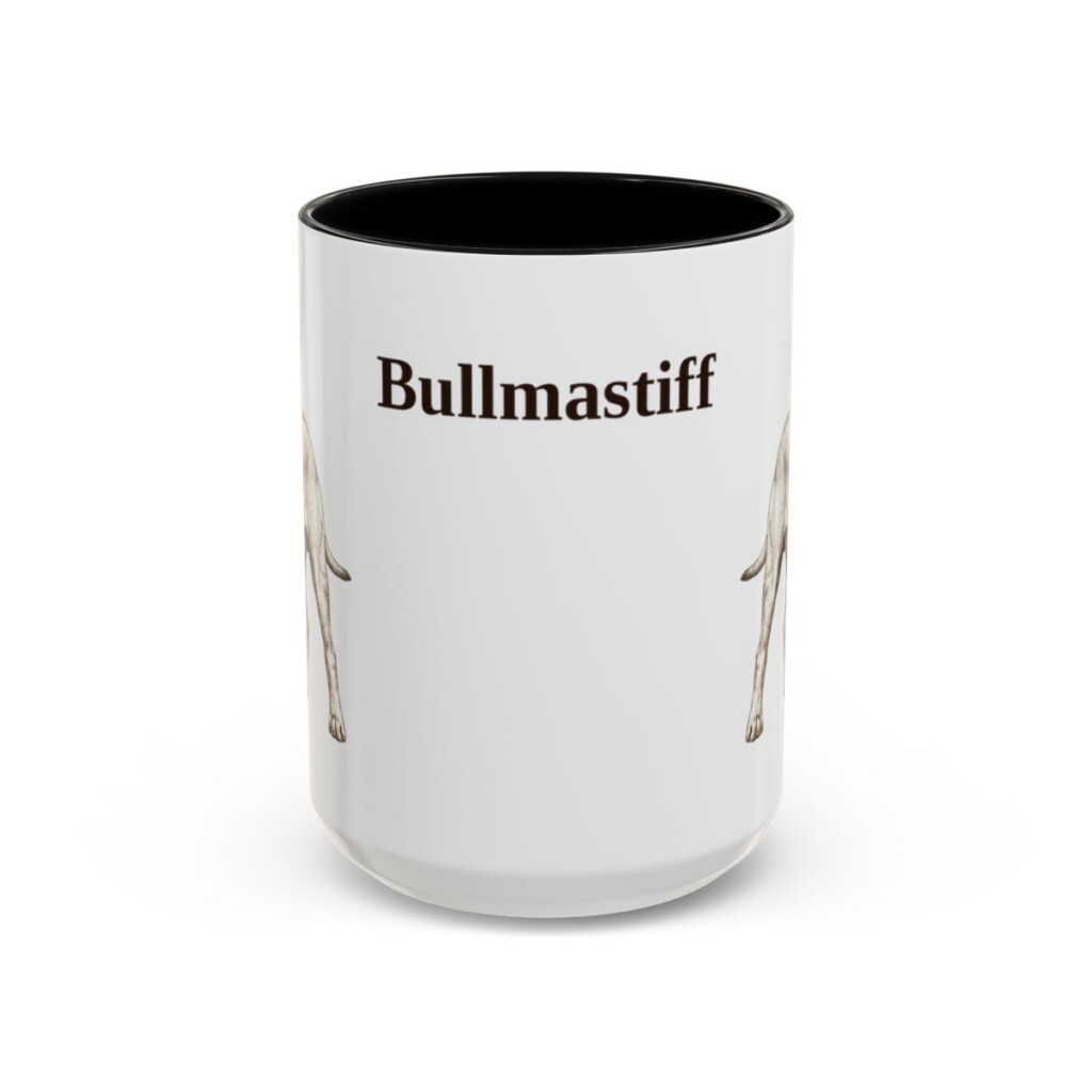 15oz Bullmastiff Mug, Black, front view