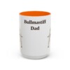 15oz Bullmastiff Dog Dad Mug, Orange, front view