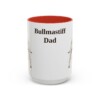 15oz Bullmastiff Dog Dad Mug, Red, front view