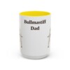 15oz Bullmastiff Dog Dad Mug, Yellow, front view