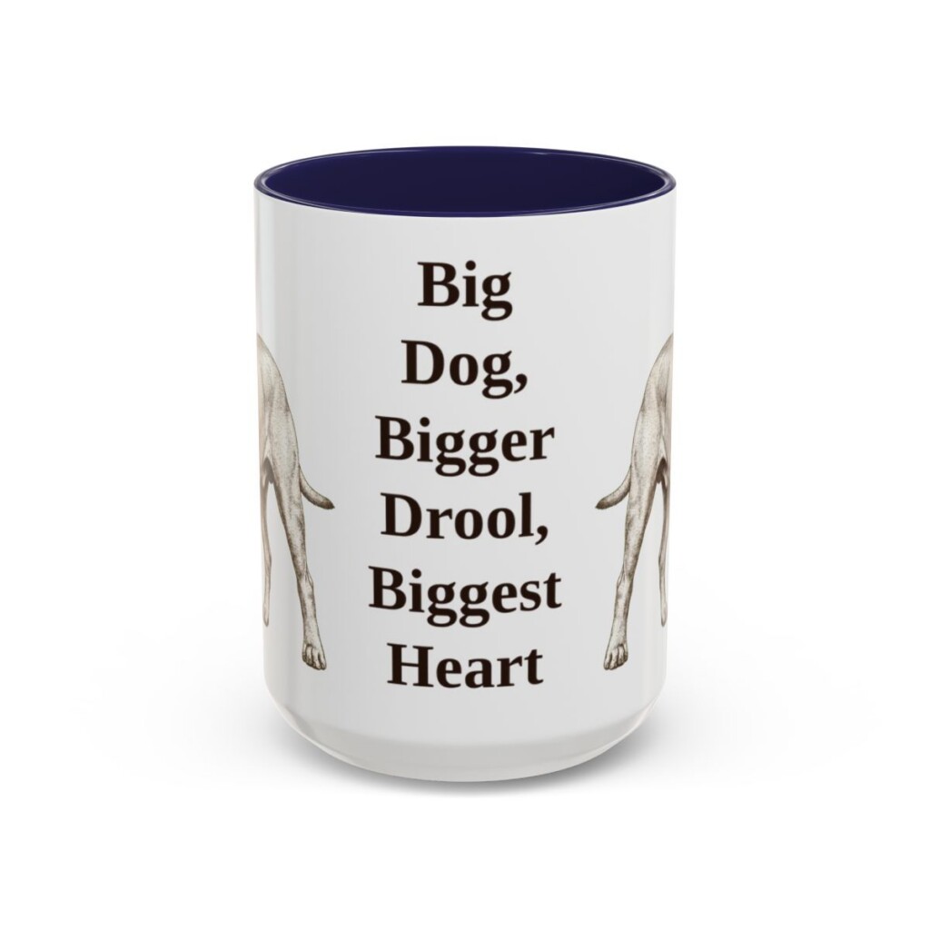 15oz-bullmastiff-mug-humor-navy 15oz Funny Bullmastiff Mug, Navy, front view