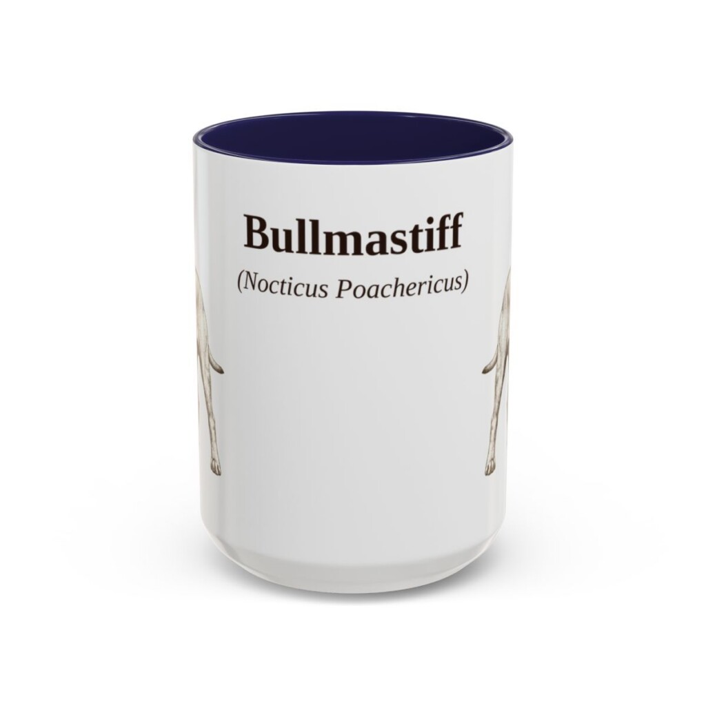 15oz-bullmastiff-mug-latin-navy 15oz Bullmastiff Latin Mug, Navy, front view