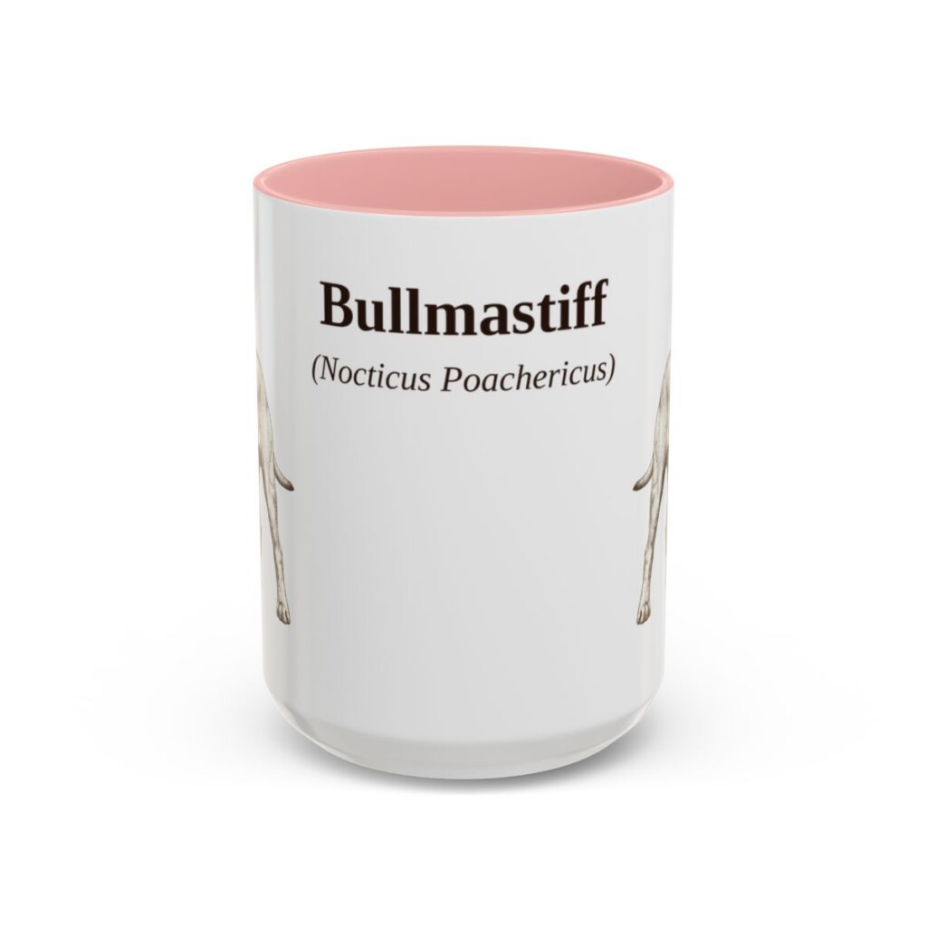15oz-bullmastiff-mug-latin-pink 15oz Bullmastiff Latin Mug, Pink, front view