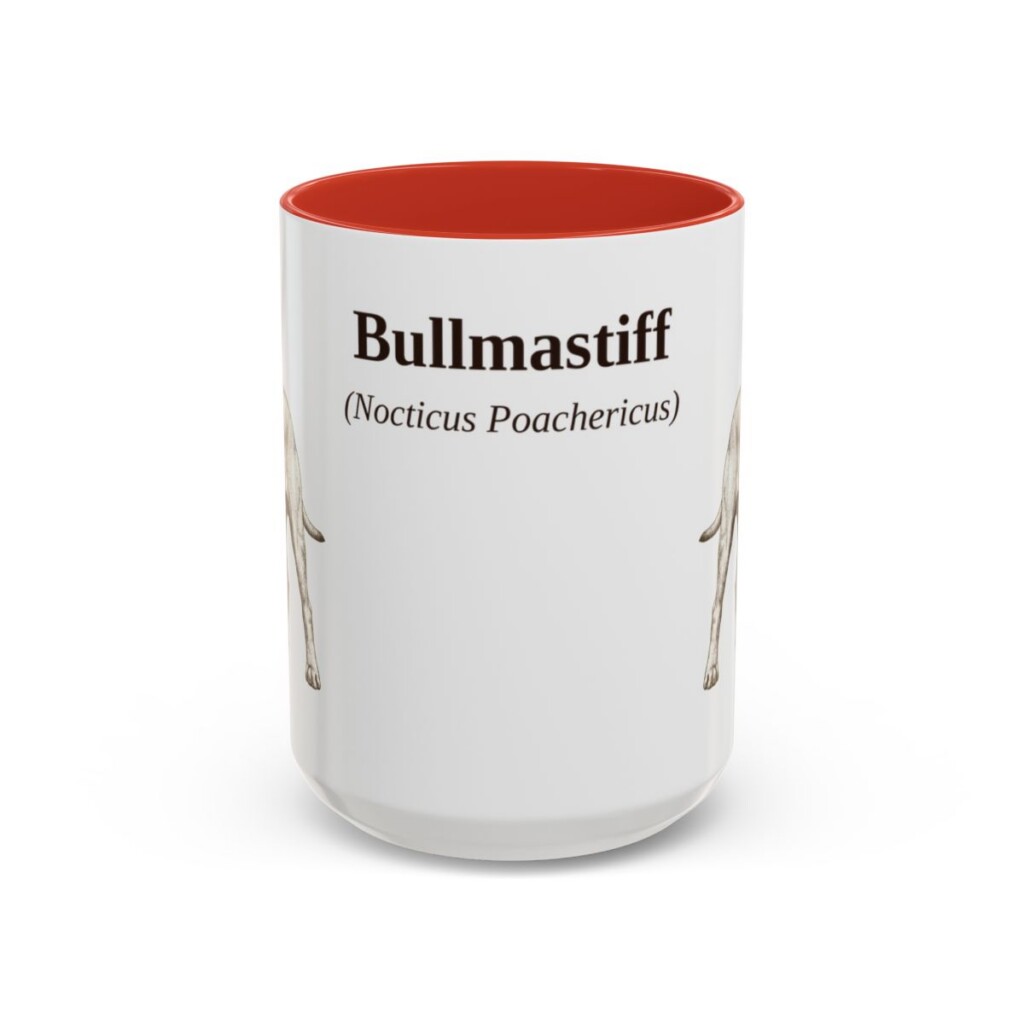 15oz-bullmastiff-mug-latin-red 15oz Bullmastiff Latin Mug, Red, front view