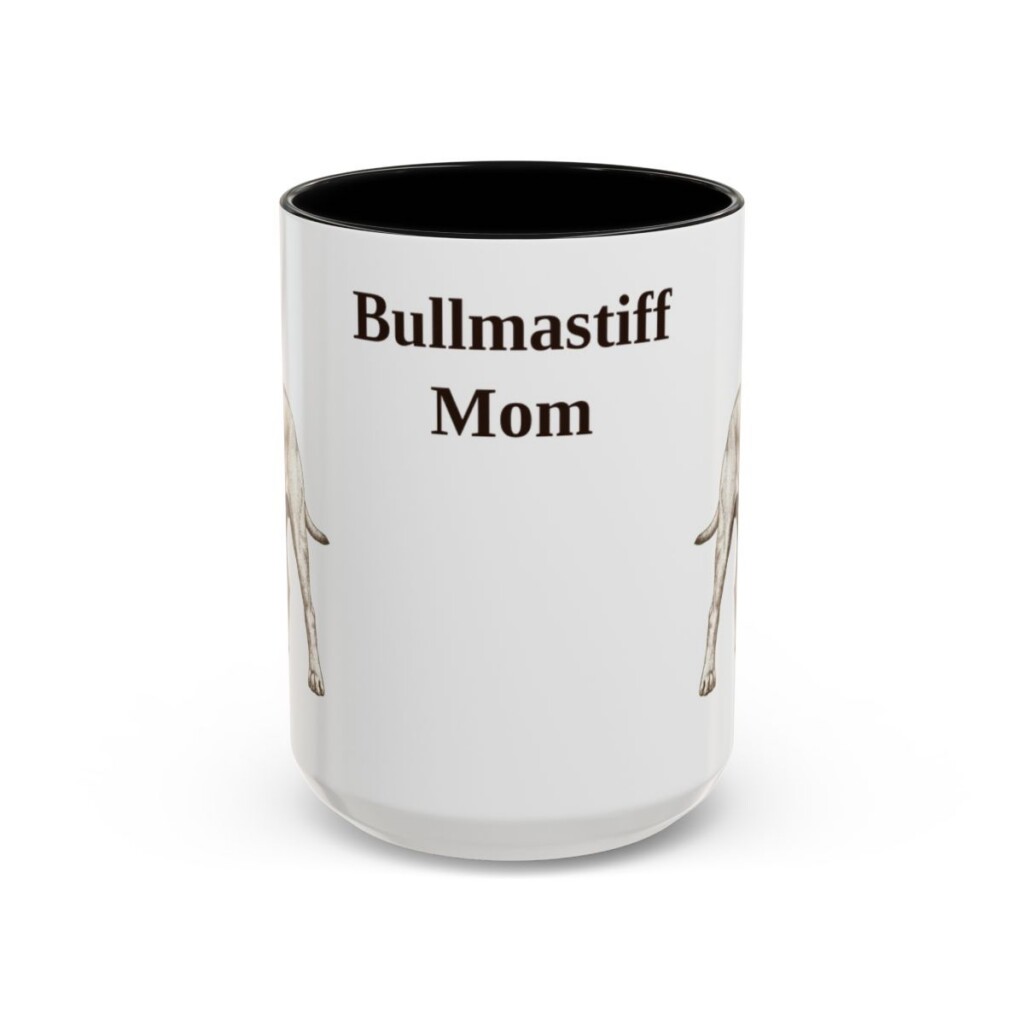 15oz-bullmastiff-mug-mom-black-front 15oz Bullmastiff Dog Mom Mug, Black, front view