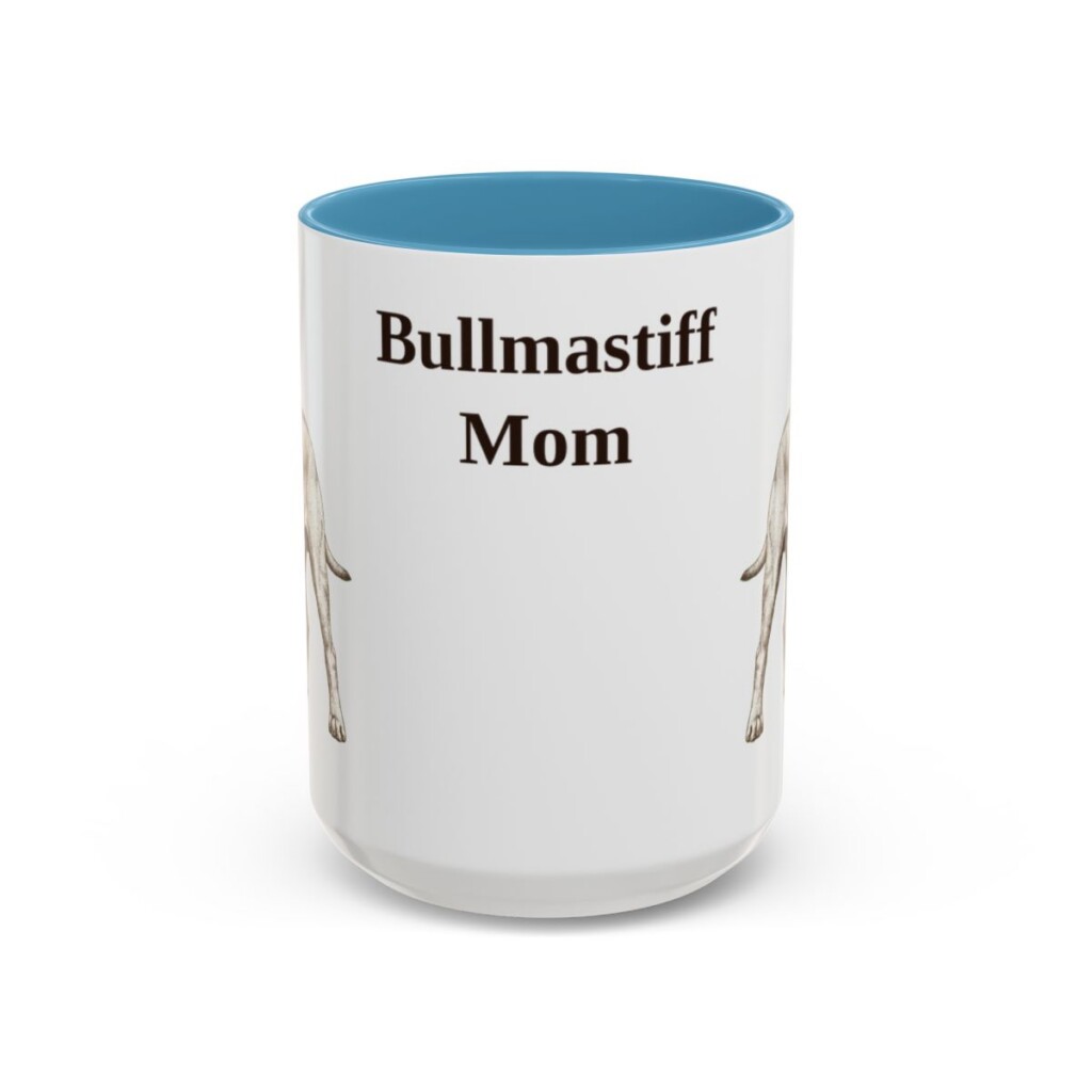 15oz-bullmastiff-mug-mom-light-blue 15oz Bullmastiff Dog Mom Mug, Light Blue, front view