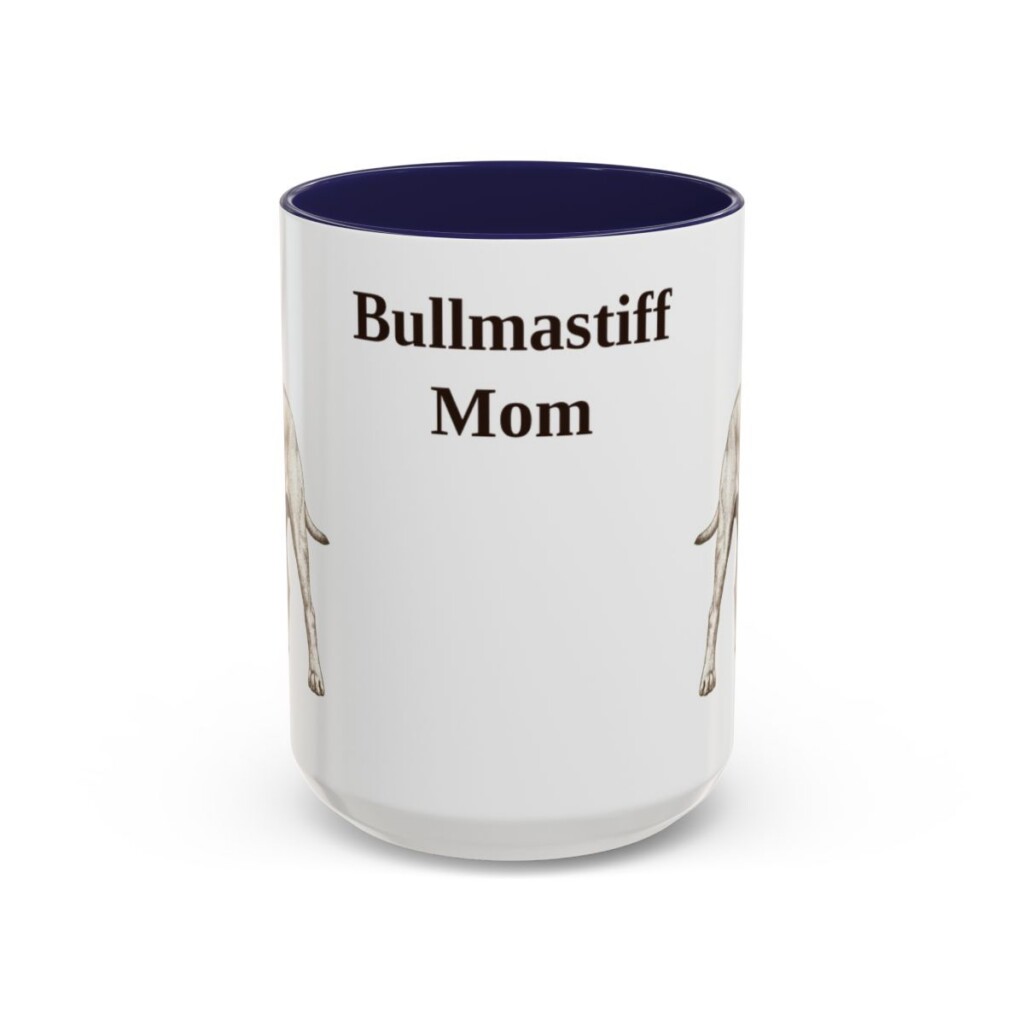 15oz-bullmastiff-mug-mom-navy 15oz Bullmastiff Dog Mom Mug, Navy, front view